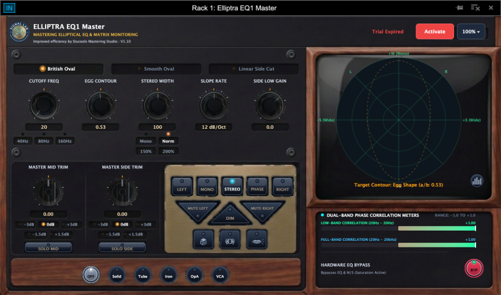 Elliptra EQ1 Master Plugin UI